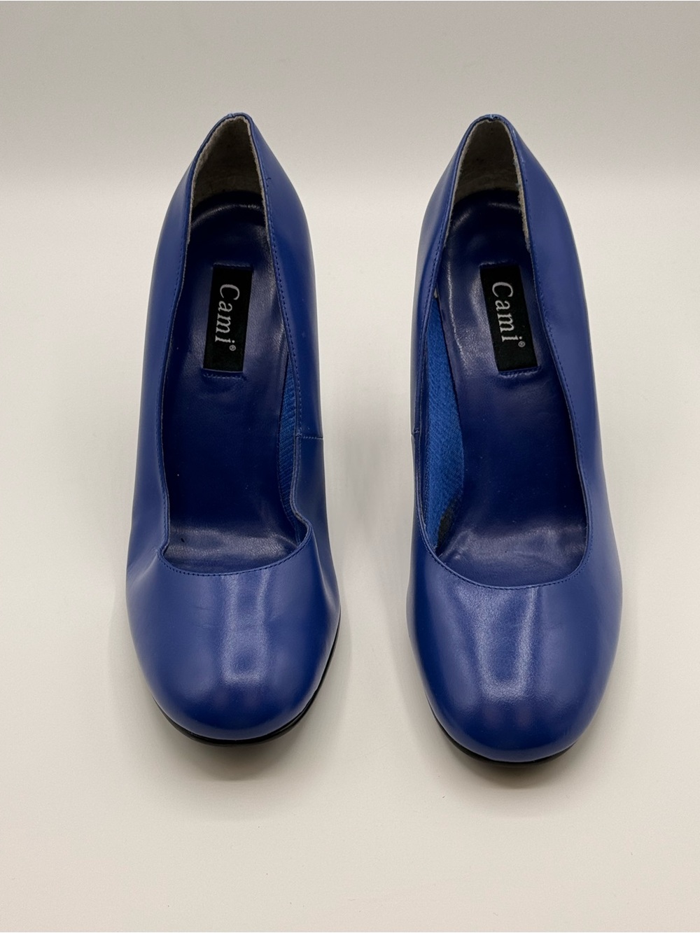 Vintage Cami Royal Blue Round-Toe Heels